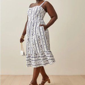Reformation Maegan Linen Dress Es